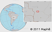 Gray Location Map of the area around 17° 30' 31" S, 56° 1' 29" W