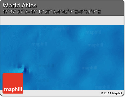 Physical 3D Map of the Area around 17° 30' 31" S, 5° 10' 30" E