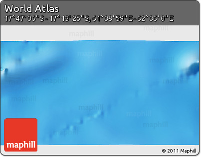 Physical 3D Map of the Area around 17° 30' 31" S, 62° 7' 30" E