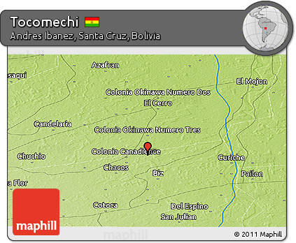Physical Panoramic Map of Tocomechi