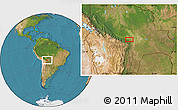 Satellite Location Map of Las Cruces