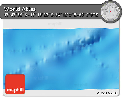Physical 3D Map of the Area around 17° 30' 31" S, 64° 40' 30" E
