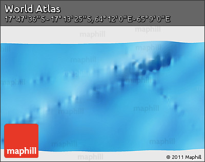 Physical 3D Map of the Area around 17° 30' 31" S, 64° 40' 30" E