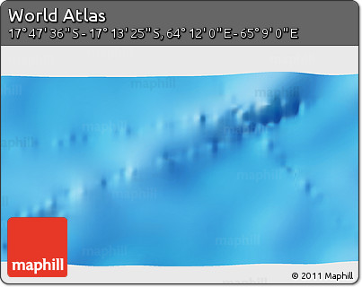Physical 3D Map of the Area around 17° 30' 31" S, 64° 40' 30" E