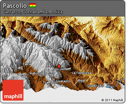 Physical 3D Map of Pascollo
