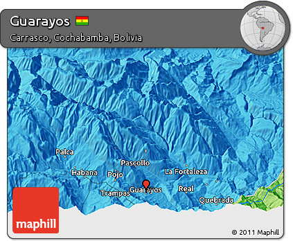 Political 3D Map of Guarayos