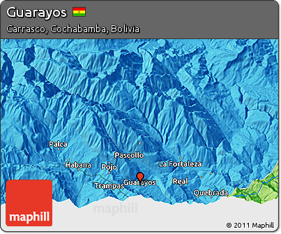 Political 3D Map of Guarayos