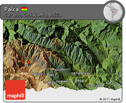 Satellite 3D Map of Palca