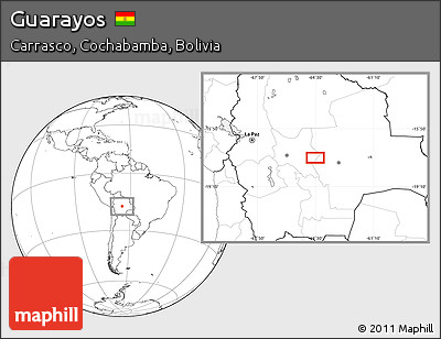 Blank Location Map of Guarayos