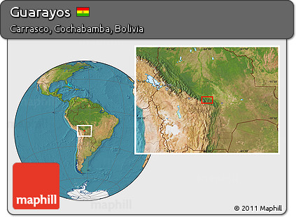 Satellite Location Map of Guarayos
