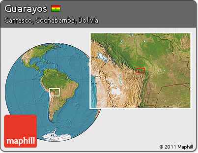 Satellite Location Map of Guarayos