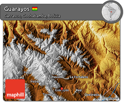Physical Map of Guarayos
