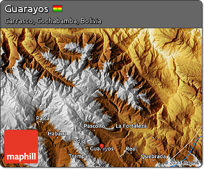 Physical Map of Guarayos