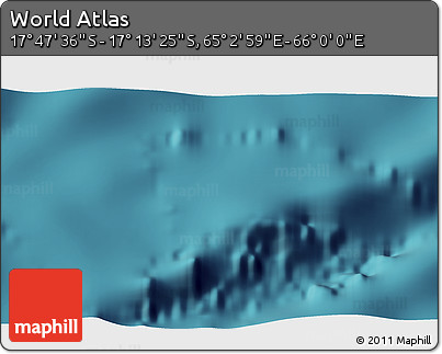 Satellite 3D Map of the Area around 17° 30' 31" S, 65° 31' 30" E