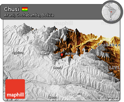 Physical 3D Map of Chusi