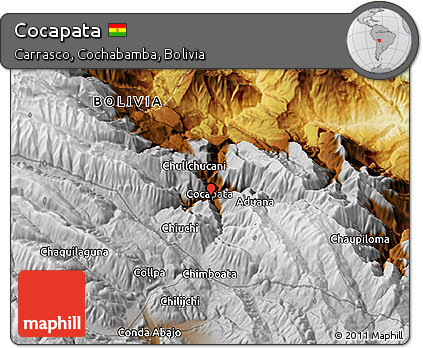 Physical 3D Map of Cocapata