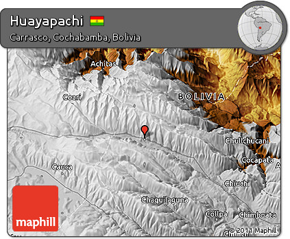 Physical 3D Map of Huayapachi