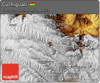 Physical 3D Map of Cuchiguasi