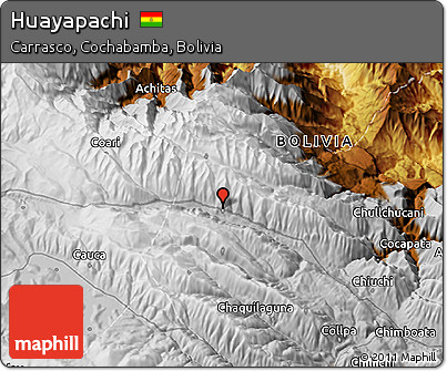 Physical 3D Map of Huayapachi