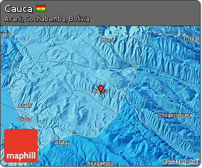Political 3D Map of Cauca