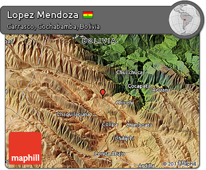 Satellite 3D Map of Lopez Mendoza