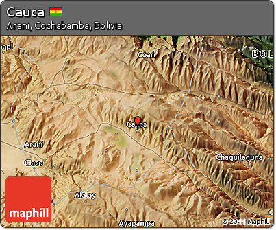 Satellite 3D Map of Cauca