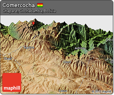 Satellite 3D Map of Comercocha