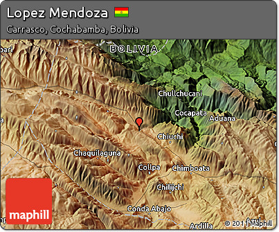 Satellite 3D Map of Lopez Mendoza
