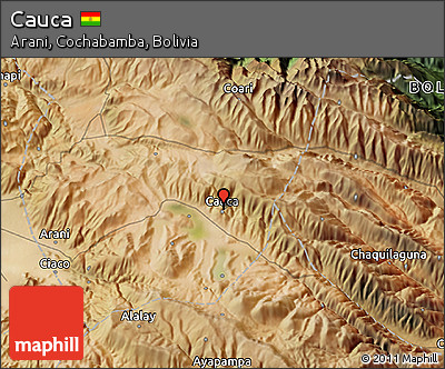 Satellite 3D Map of Cauca