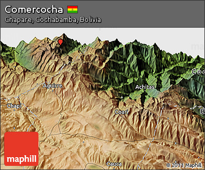 Satellite 3D Map of Comercocha