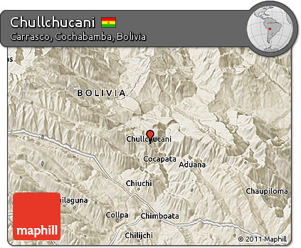 Shaded Relief 3D Map of Chullchucani