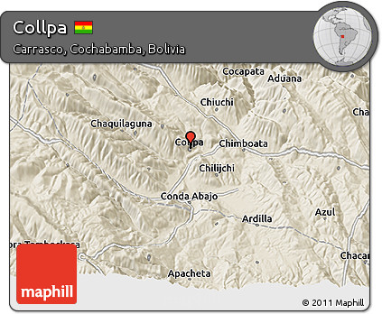 Shaded Relief 3D Map of Collpa