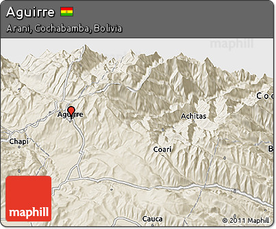 Shaded Relief 3D Map of Aguirre