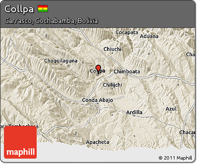 Shaded Relief 3D Map of Collpa