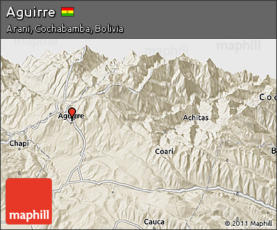 Shaded Relief 3D Map of Aguirre