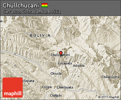 Shaded Relief 3D Map of Chullchucani