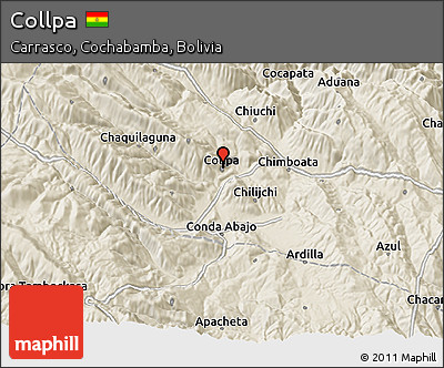 Shaded Relief 3D Map of Collpa