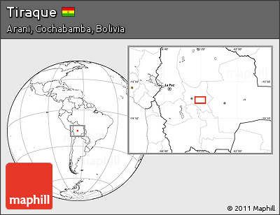 Blank Location Map of Tiraque