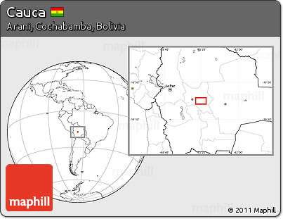 Blank Location Map of Cauca