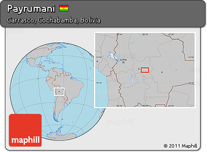 Gray Location Map of Payrumani