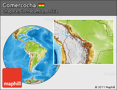 Physical Location Map of Comercocha