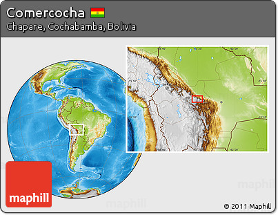 Physical Location Map of Comercocha