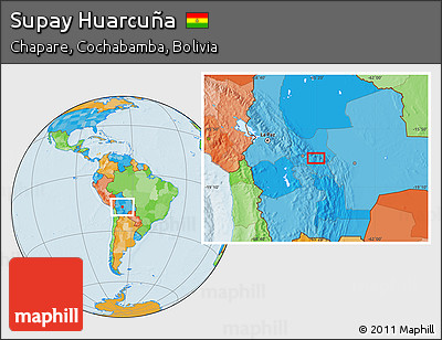 Political Location Map of Supay Huarcuña
