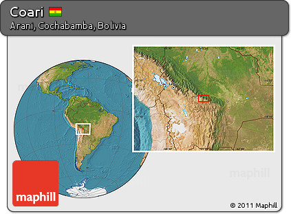 Satellite Location Map of Coari