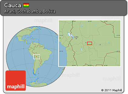 Savanna Style Location Map of Cauca