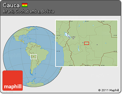 Savanna Style Location Map of Cauca