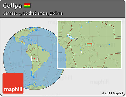 Savanna Style Location Map of Collpa