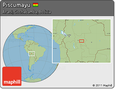 Savanna Style Location Map of Piscumayu