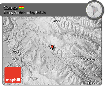 Physical Map of Cauca
