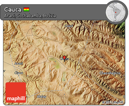 Satellite Map of Cauca